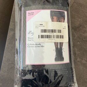 Don't Cross Me Fishnet Tights - Black